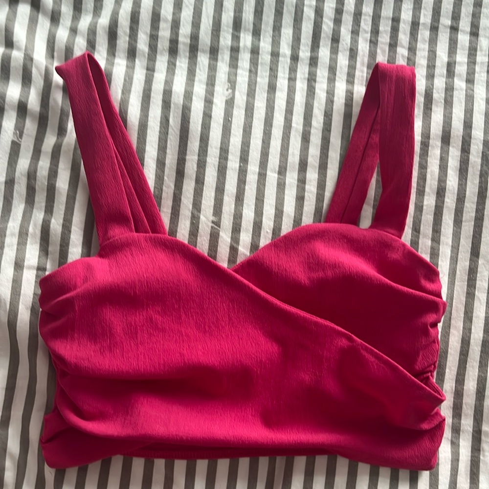 Zara hot pink crop top